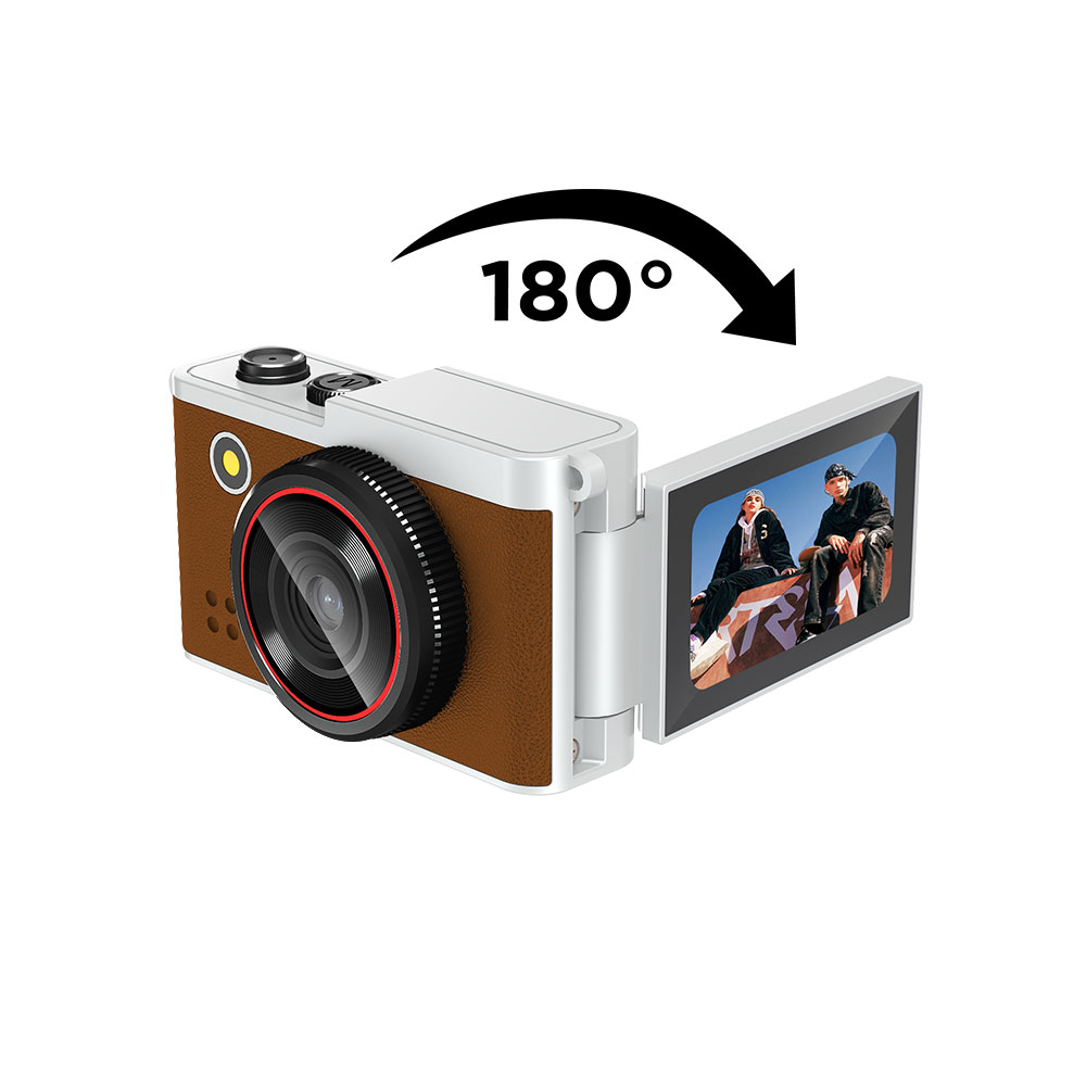 DC38S Mini Camera with Flip Screen 2K HD Video Recording Support MicroSD - Detail 1