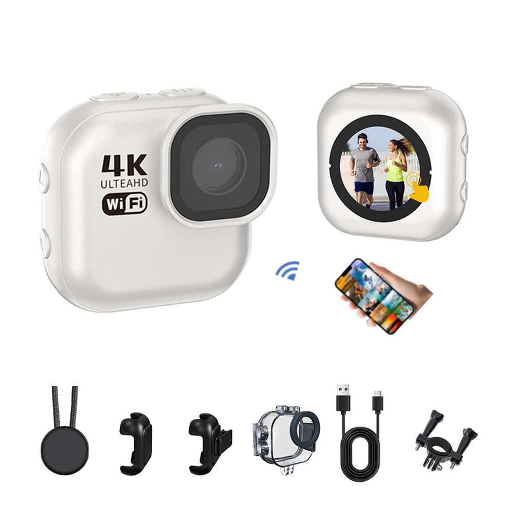 Sprite H8Pro 4K 60FPS Finger Camera with EIS Stability, Touch Screen, Magnetic Accessories, 30M Waterproof Case Finger Camera