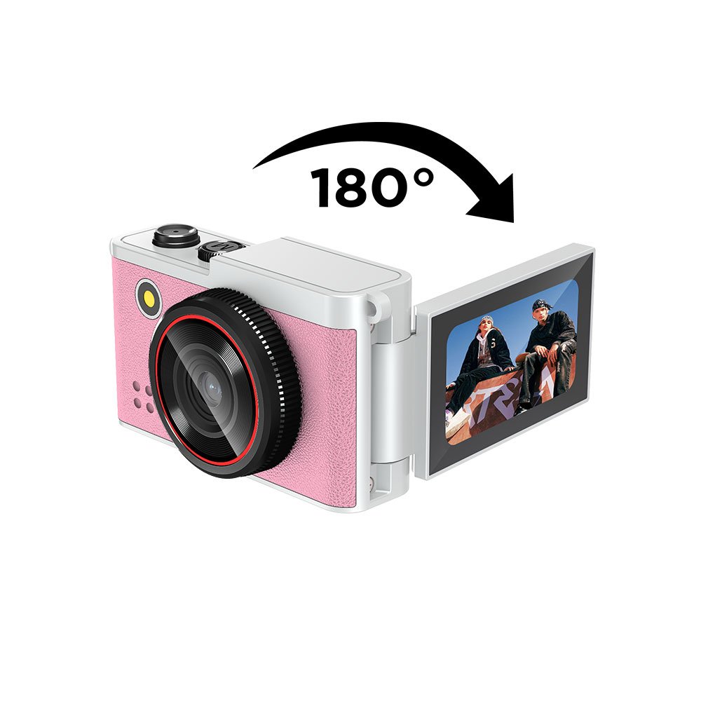 DC38S Mini Camera with Flip Screen 2K HD Video Recording Support MicroSD - Detail 2
