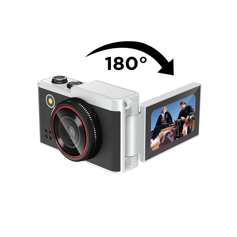DC38S Mini Camera with Flip Screen 2K HD Video Recording Support MicroSD - Detail 3