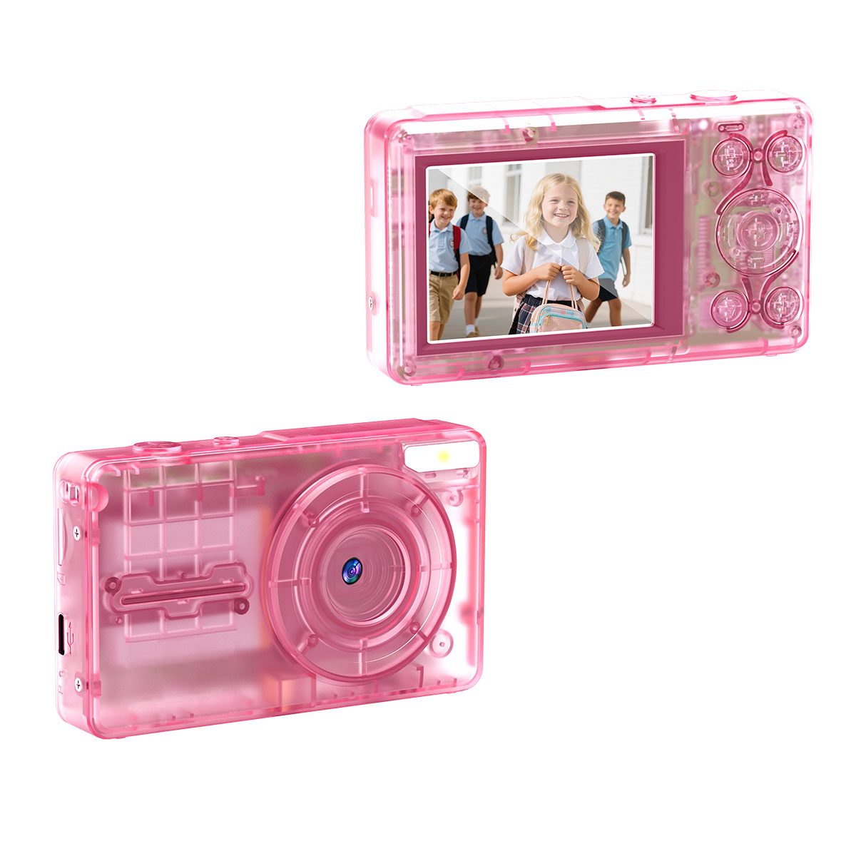 DC02T 4K Dual Screen Digital Camera Design Transparent 18X Zoom, LED Flash  Cmera Portátil para Vlogging - Detalhe 2