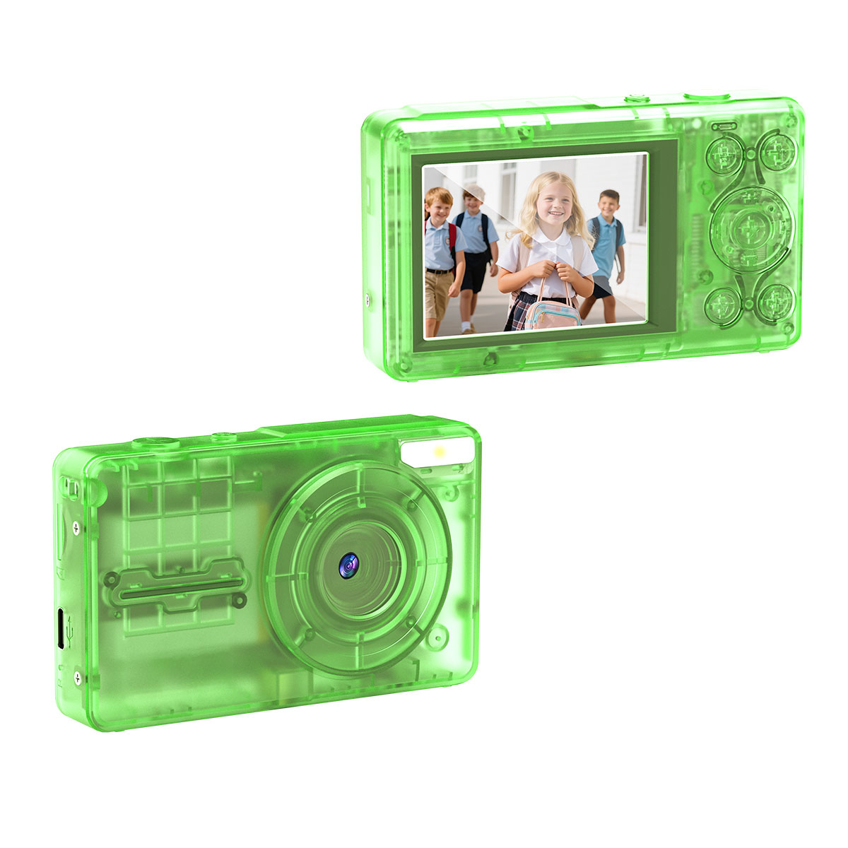 DC02T 4K Dual Screen Digital Camera Design Transparent 18X Zoom, LED Flash  Cmera Portátil para Vlogging - Detalhe 4