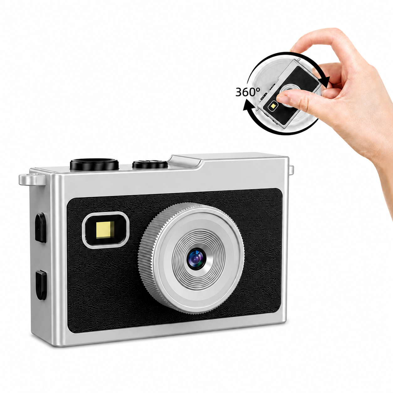 Sprite DC50S 5MP Rotating Lens Mini Camera 2K 1080P Fingertip Gyroscope Android Share