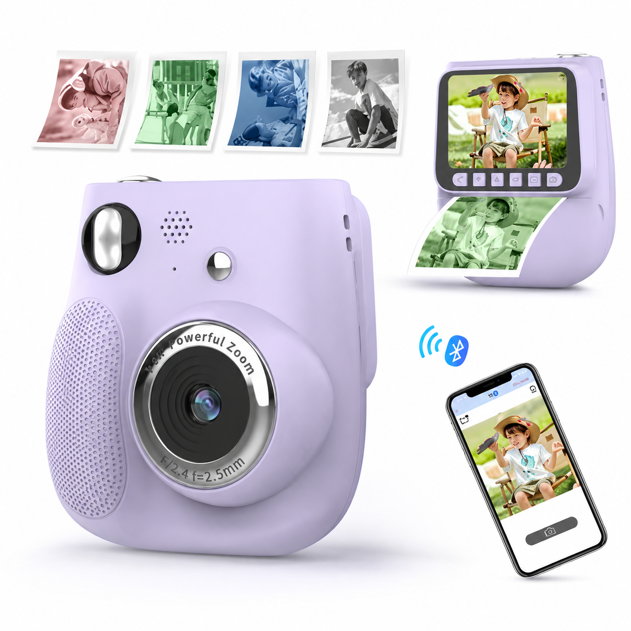 K11Pro Kids Instant Print Camera Dual Lens 48MP 1080P Video 2.4