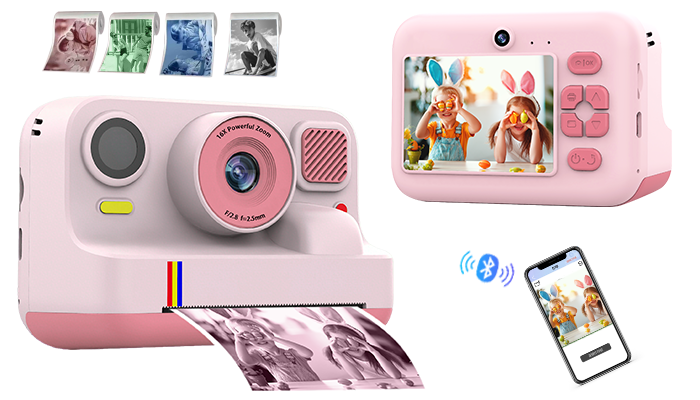 K12Pro Kids Instant Print Camera 1080P Video 48MP Photo 16X Zoom