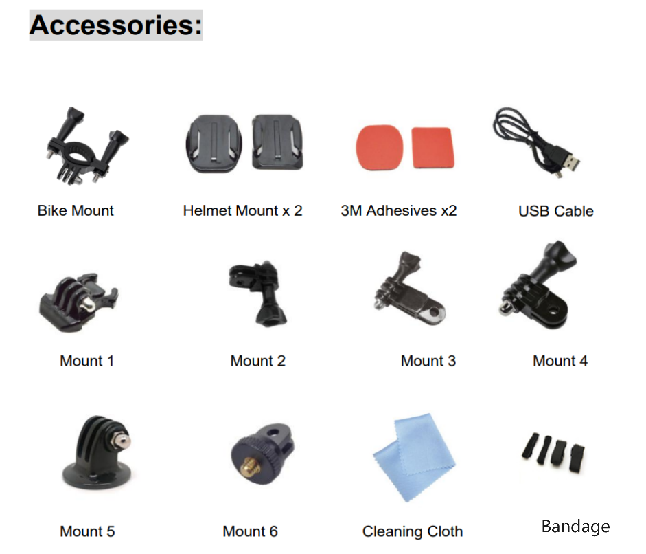 4K Dual Screen Action Camera B10 Body Waterproof 21M - Detail 2