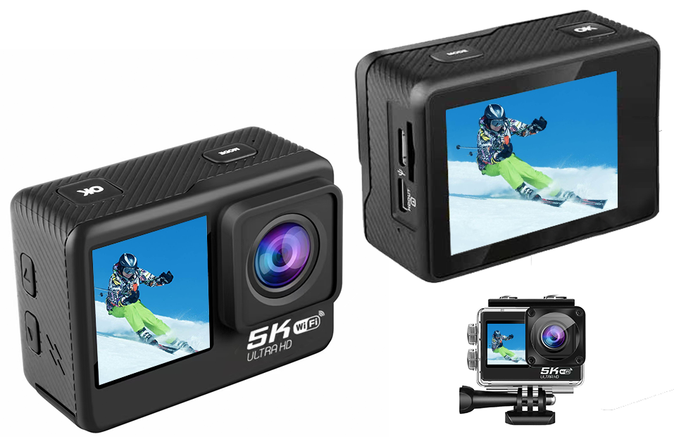 4K Dual Screen Action Camera D5 Waterproof 30M - Detail 5