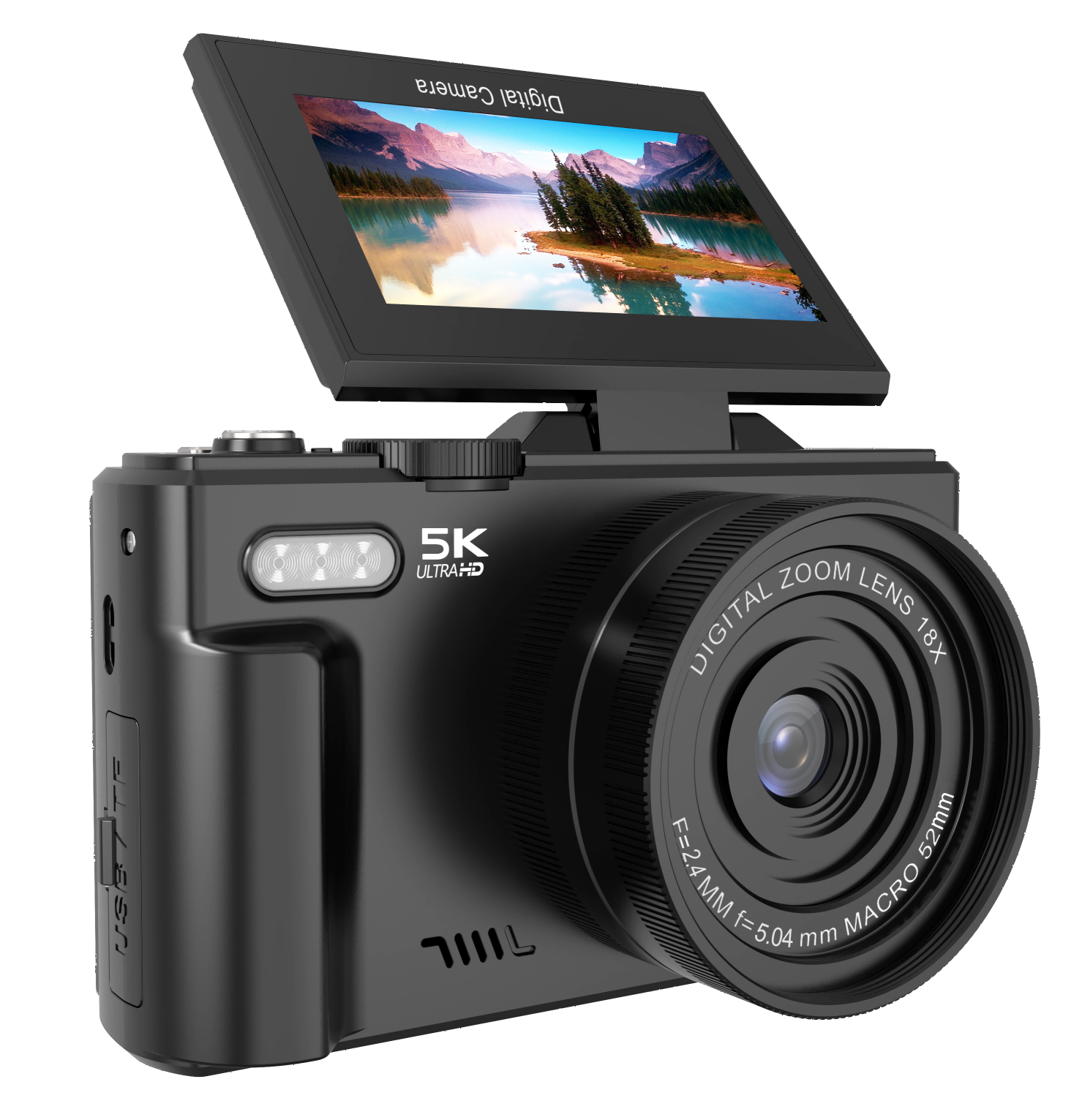 4K Digital Camera DC18 with Flip Screen & WiFi Connectivity - Detail 2