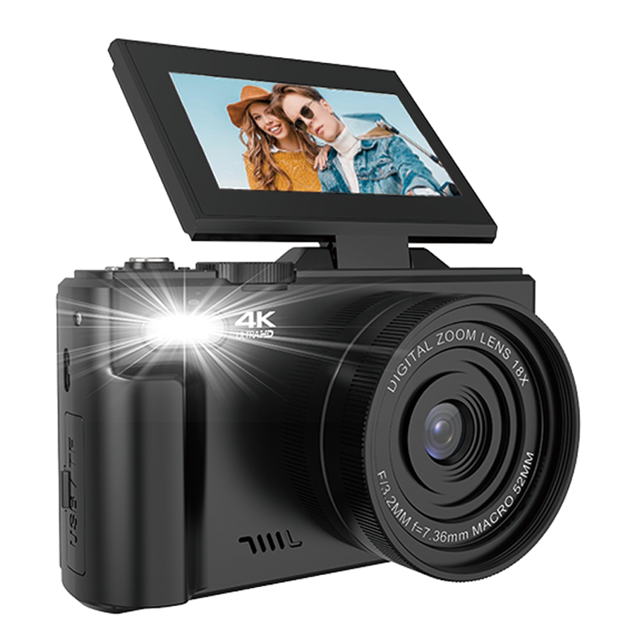 4K Digital Camera DC18 with Flip Screen & WiFi Connectivity - Detail 6