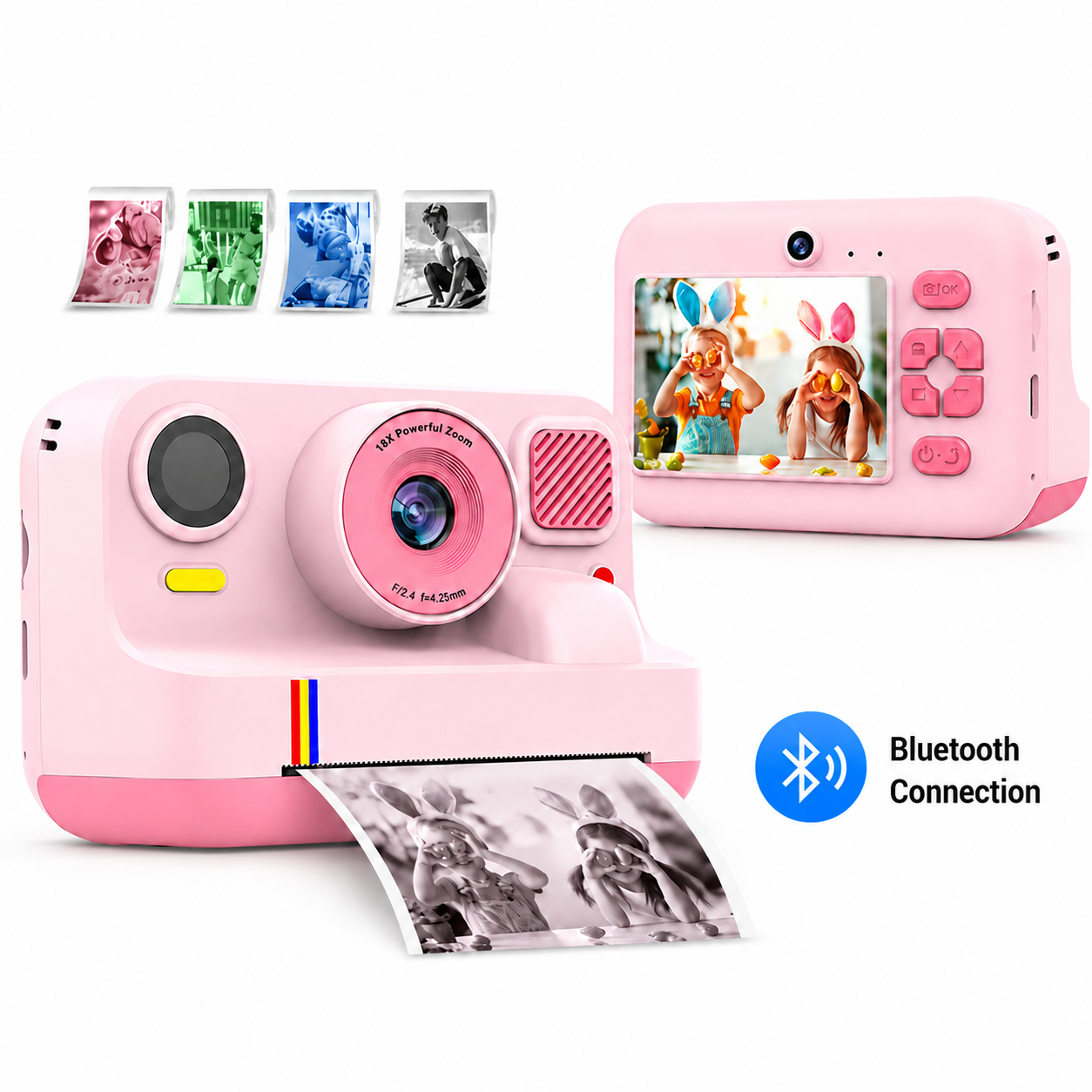 K12Pro Kids Instant Print Camera 1080P Video 48MP Photo 16X Zoom